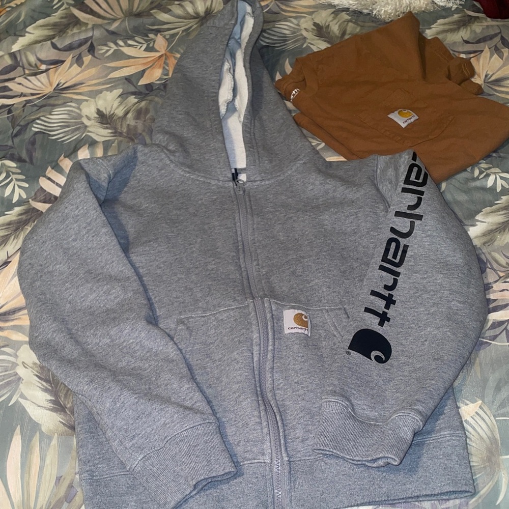 Carhartt Kids Gray Zip-Up Hoodie
